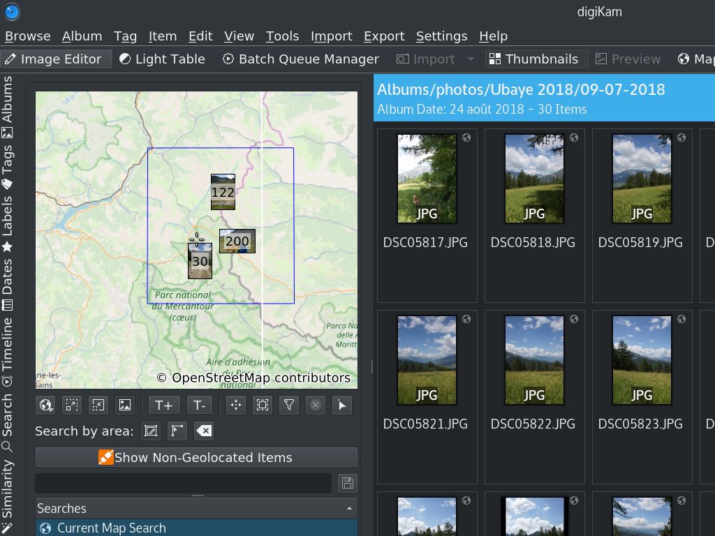 Find your images by selecting them over a map