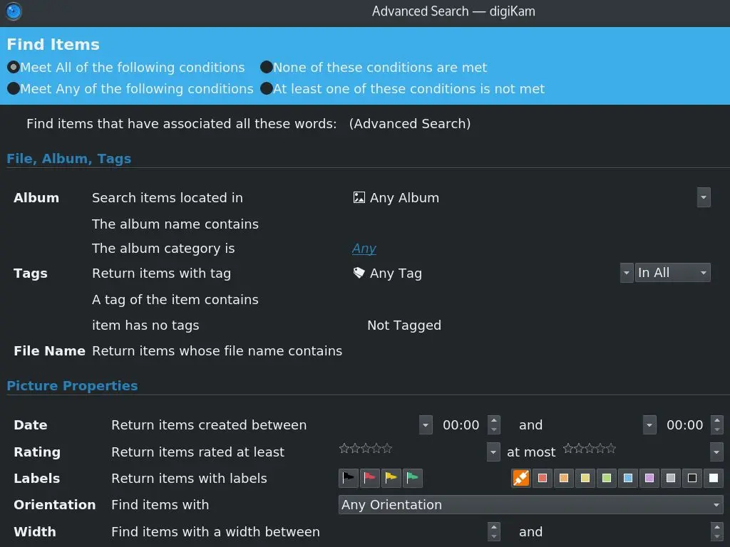Find your images by shot properties with the powerful search tool