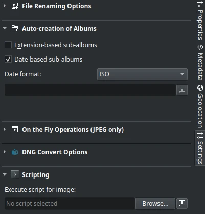 Import Albums Scripting
