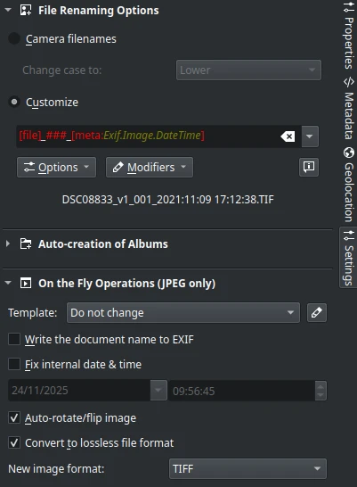 Import Rename Rotate