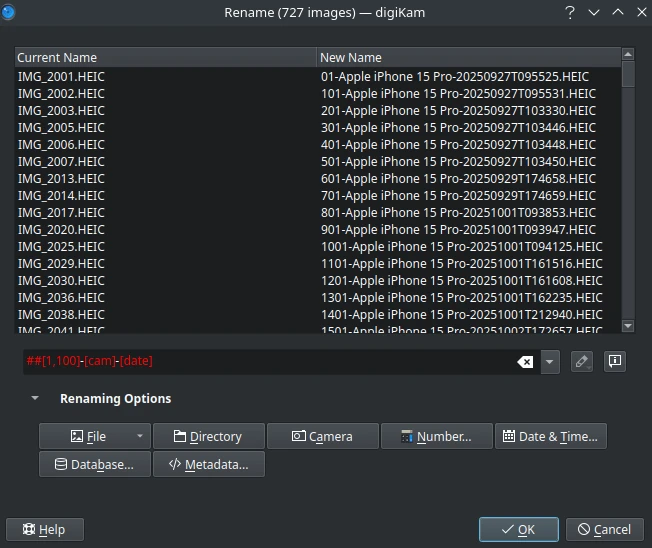 Advanced Rename Items