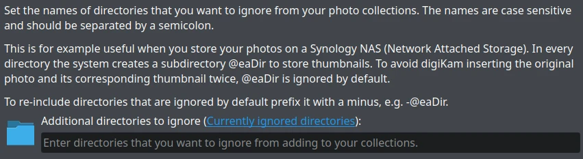 Setup Database Ignore Dirs
