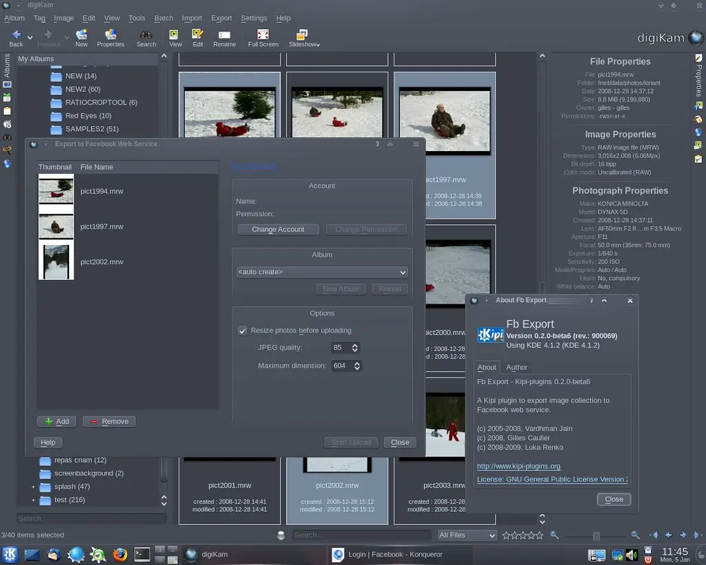 FaceBookExport-kipiplugin-KDE4