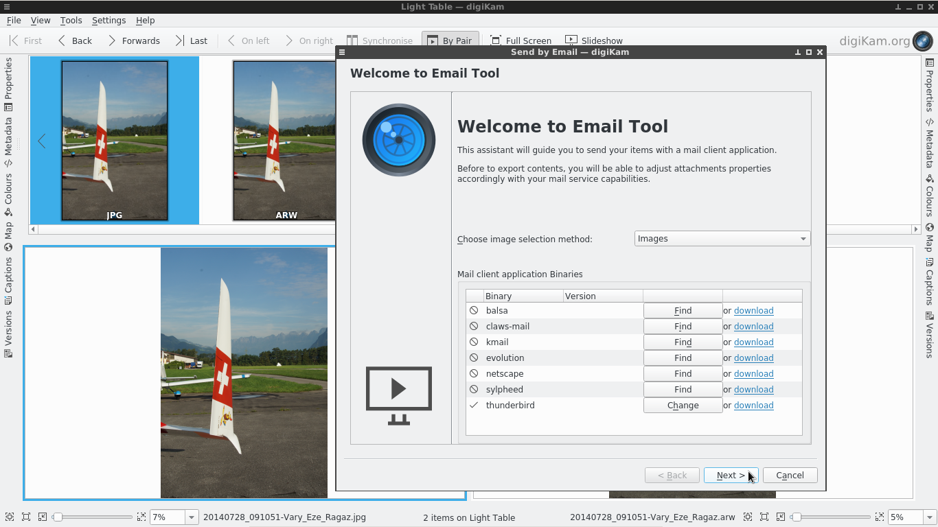 New tool for sending images by mail