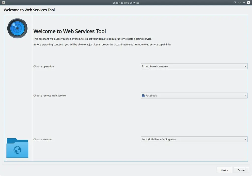 The intro page of new factored Web-services export tool wizard