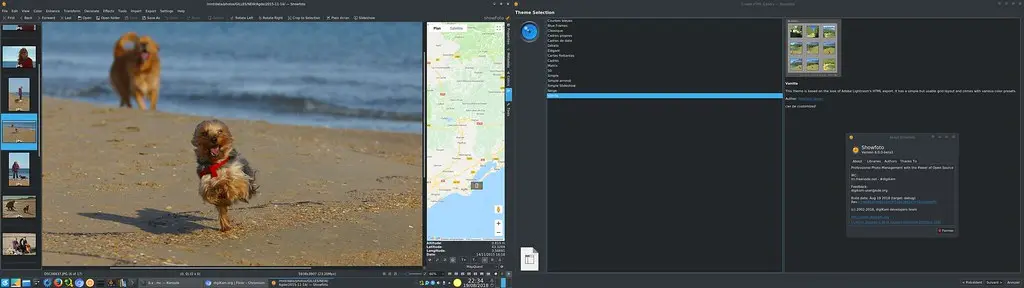 Image Editor exporting a set of images as an HTML Gallery