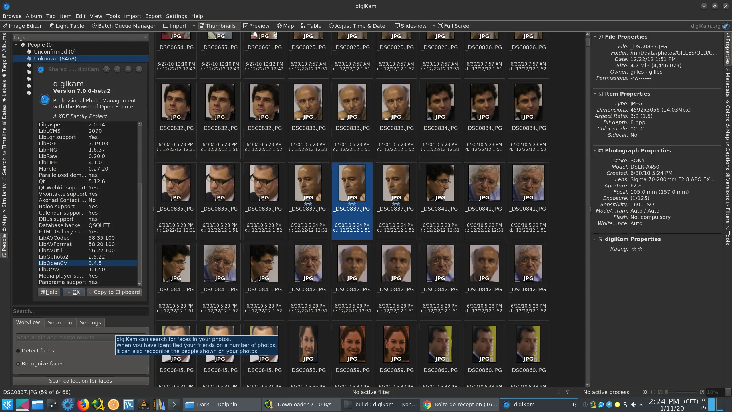 digikam 7.0.0 and New Faces Scan Settings View