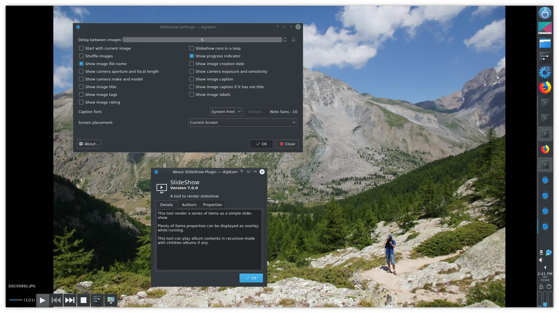SlideShow Plugin With Settings Dialog