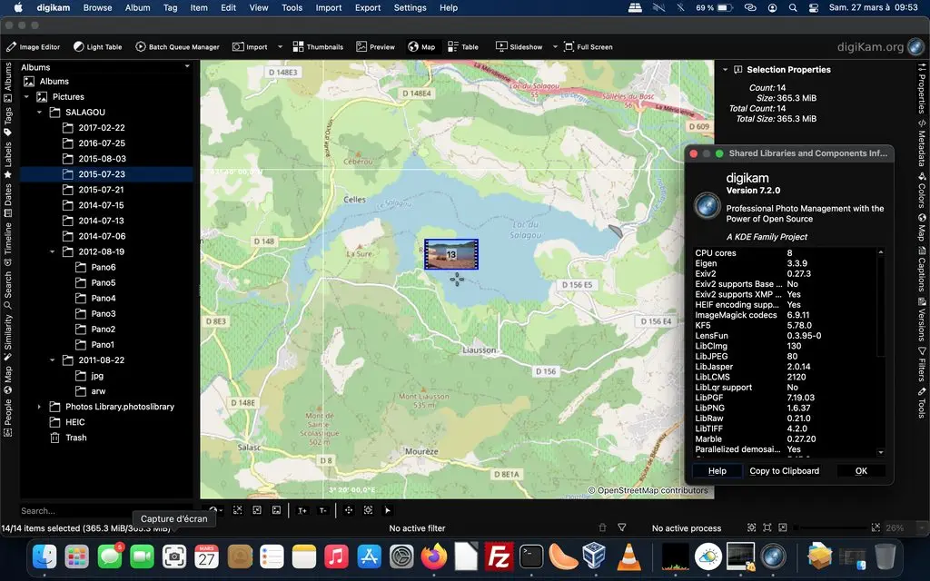 digikam 7.2.0 Map View Using Open Street Map