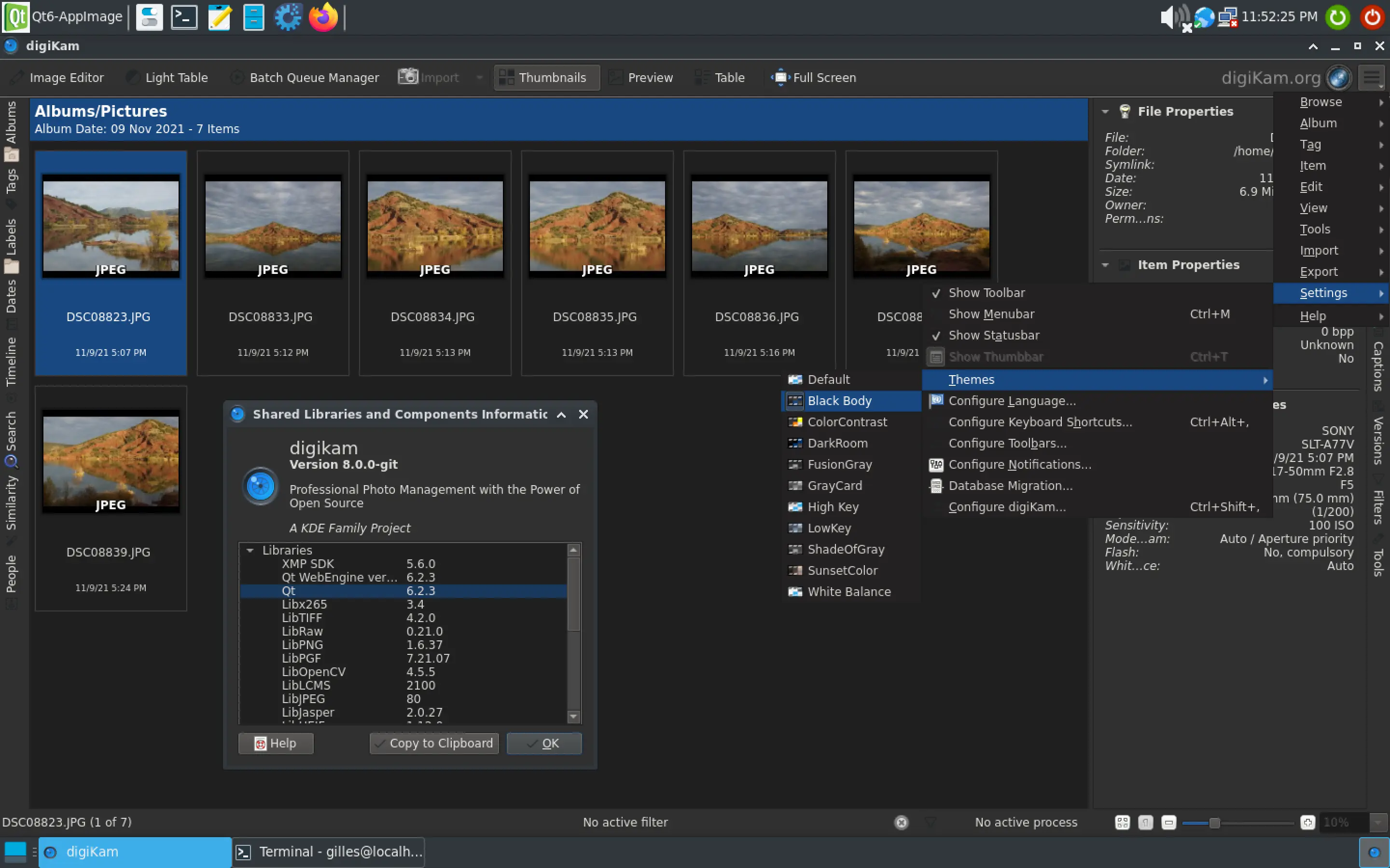 digiKam 8.0.0 Running with Qt6 Framework Under Linux