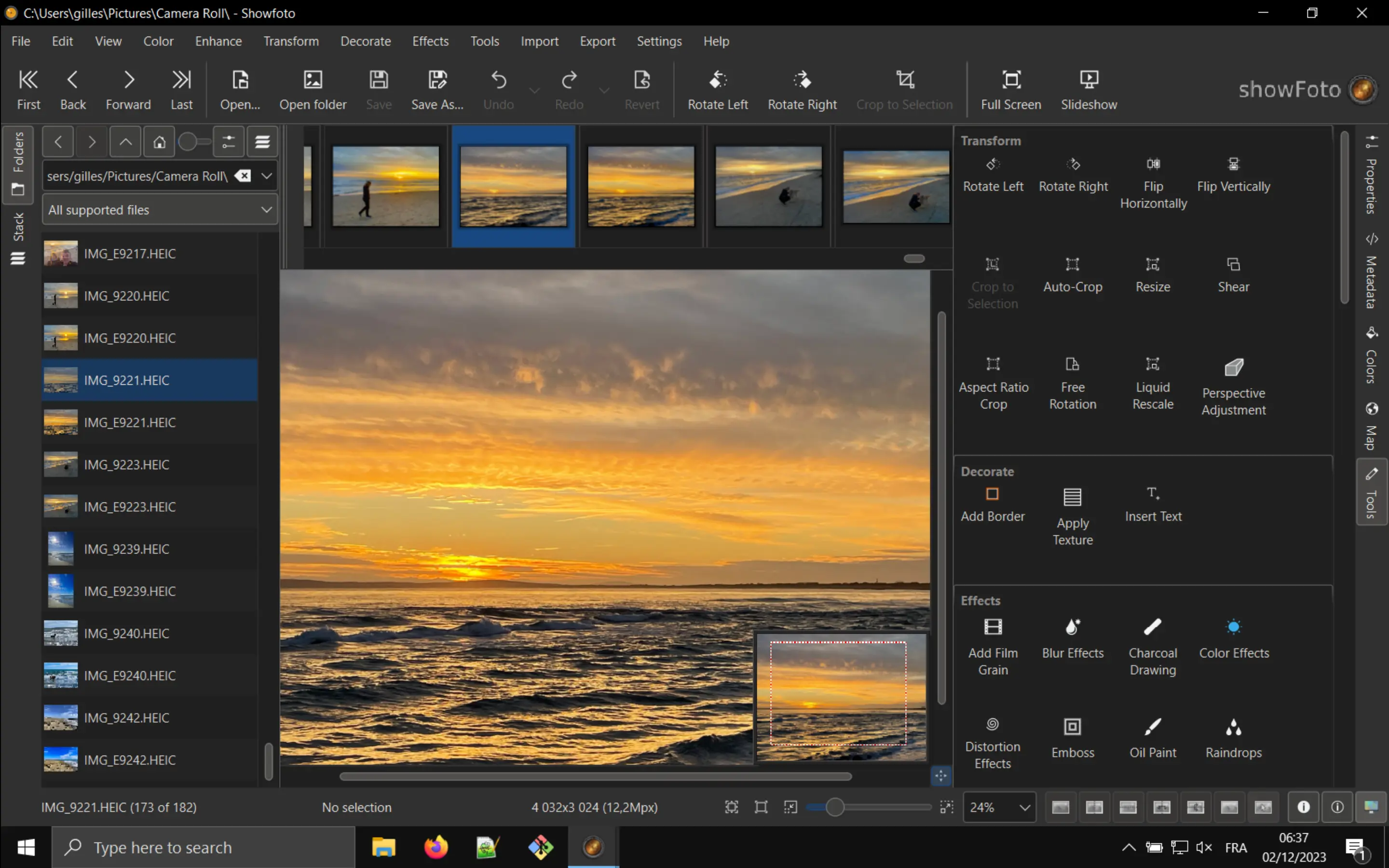 Showfoto 8.2.0 running under Microsoft Windows 10 with Qt6 framework